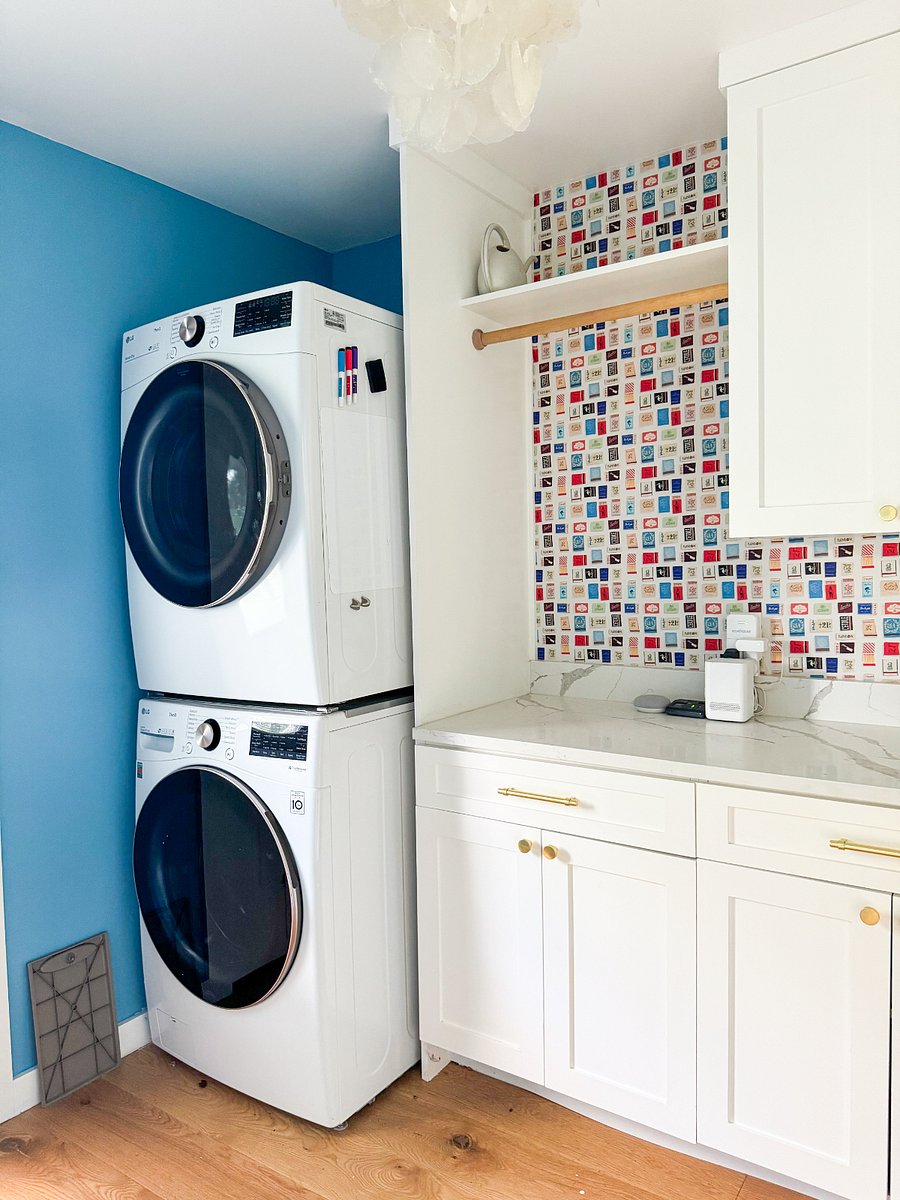 Laundry room directly attached to kitchen with access to back yard