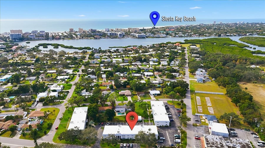 1.7 miles to closet Beach Access 12 on Siesta Key