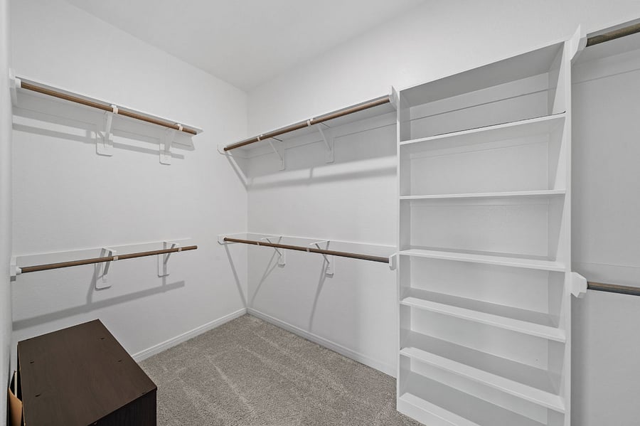 Spacious Closet with Plenty of Racks for Shoes and Hanging Clothes