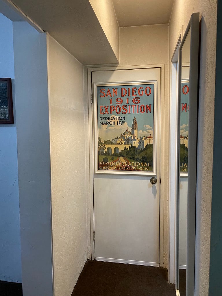 Locked door to underground storage area (not available)