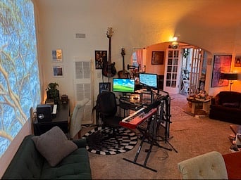 This space was a music studio, although depending on who rents, it will most likely be moved out of the space.
