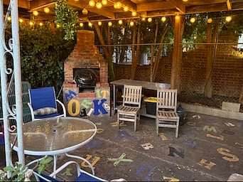 Backyard patio / grill area