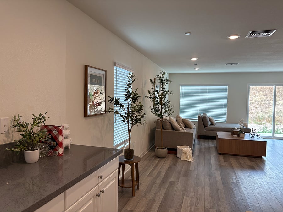 View of Living Space from Kitchen