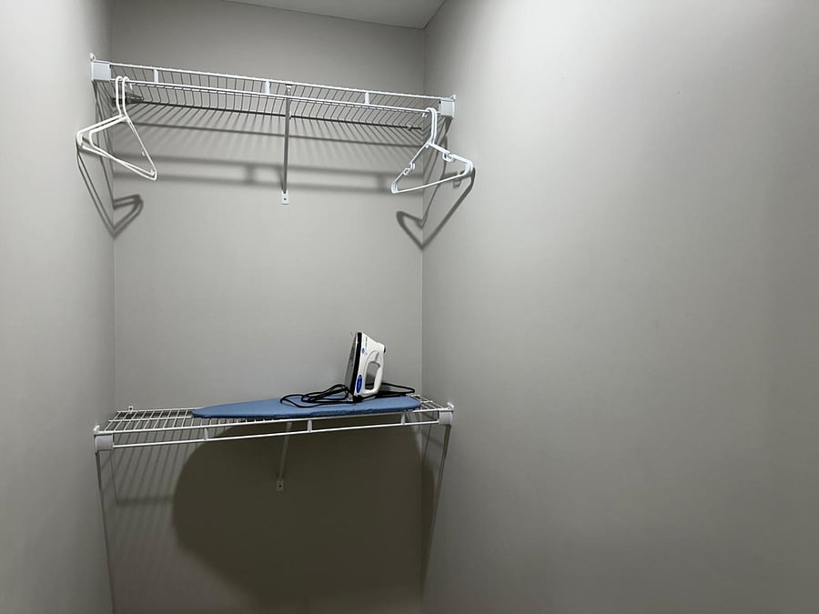 Walk in closets with each bedroom
