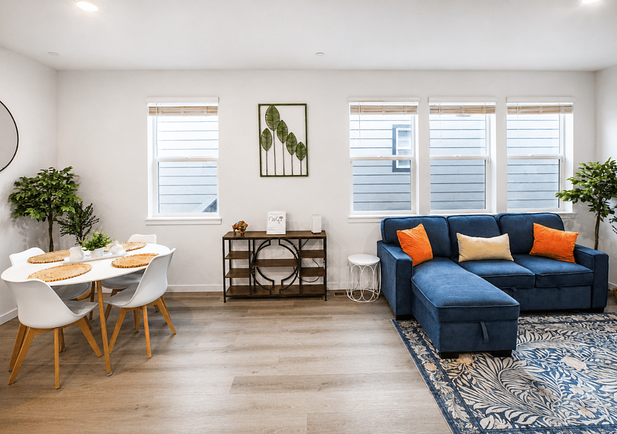 Downstairs livingroom with smart tv