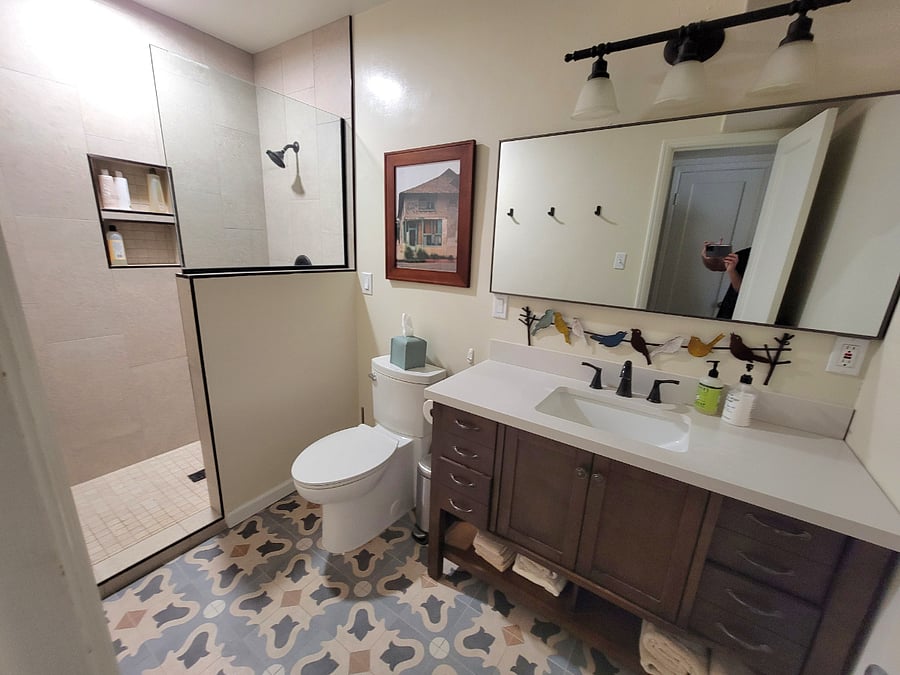 Bathroom completely redone in 2024.