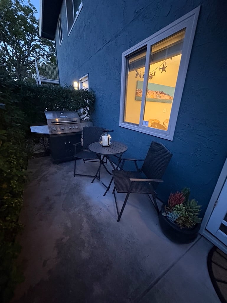 The whole patio has been redone and is enclosed for privacy
