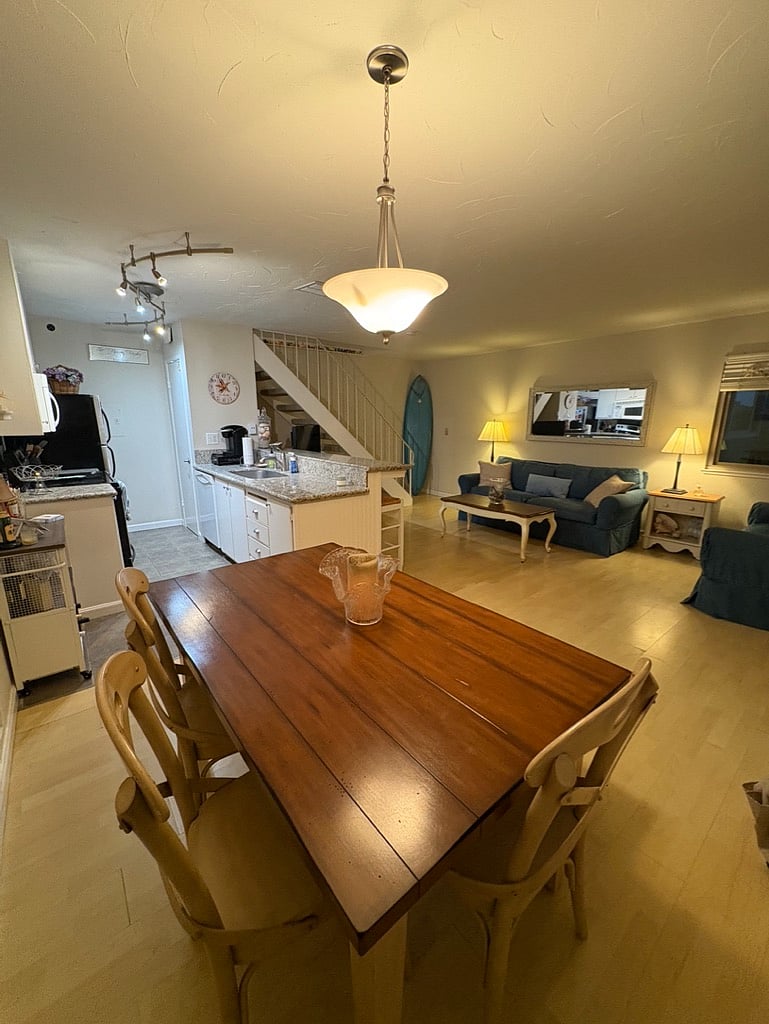 First floor dining area and kitchen