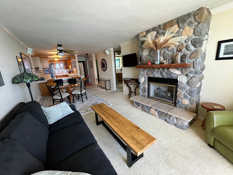 Livingroom with Kitchen in the backround