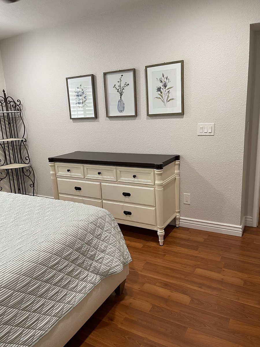 Master bedroom with full dresser 