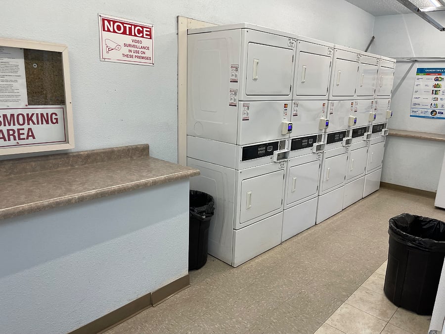 Laundry room just in adjacent building 