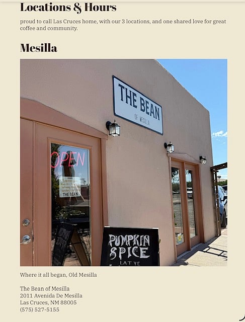 The Bean Coffee Shop, great spicy coffee