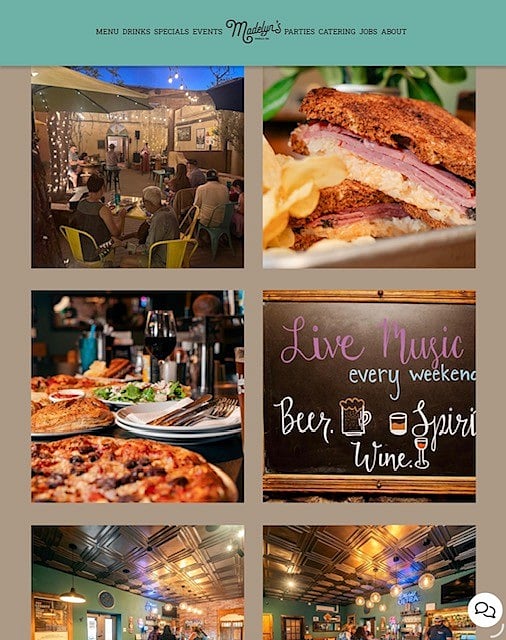 Madalyn's great food and music, just 6-minute walk towards plaza.