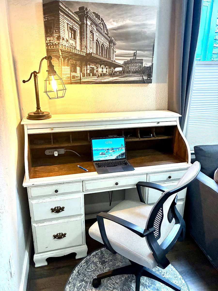 Work station in living room