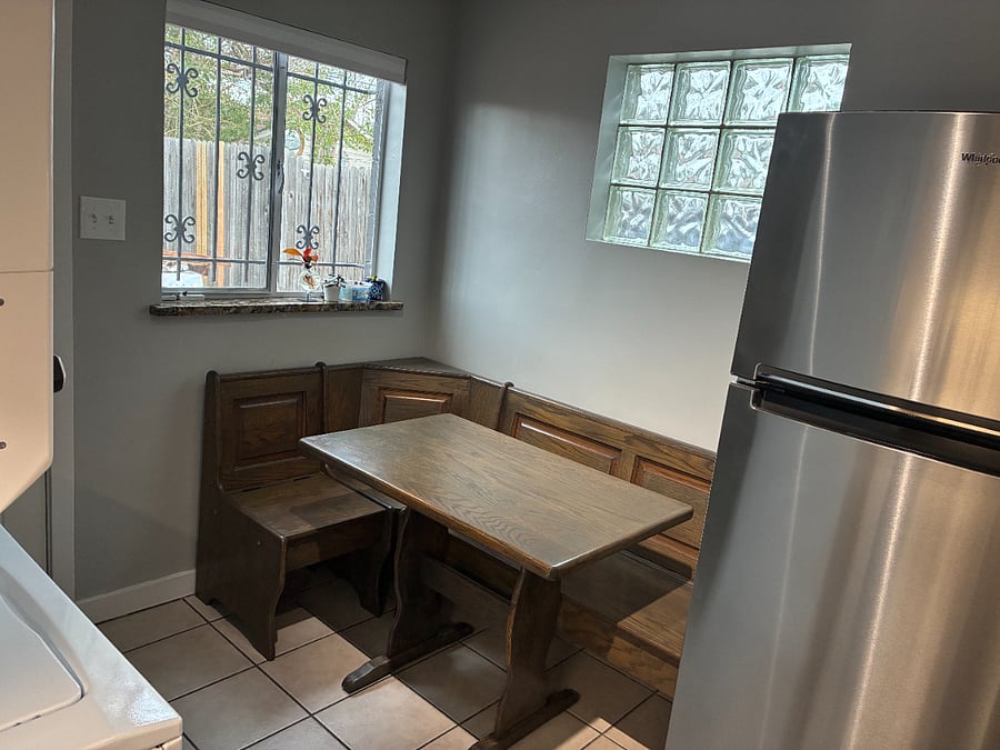 Breakfast nook in kitchen