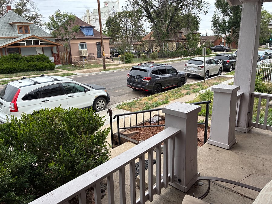 Street view from front porch.