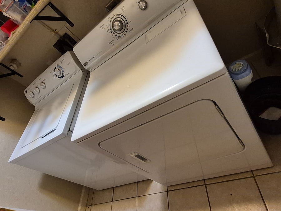 Washer and dryer located in the hallway and EASY TO USE.