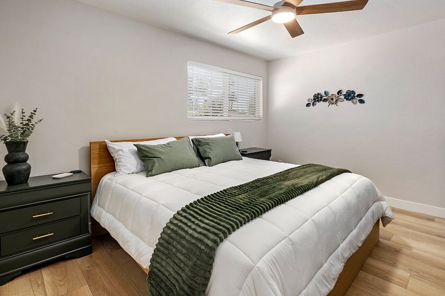 The Private Suite: A fully self-contained en-suite retreat featuring modern updates and a dedicated full bath. Perfect for the professional who values total seclusion and quiet after a long shift.