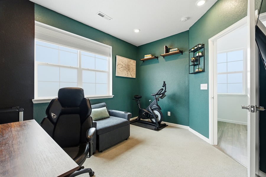 Office also comes with Stationary bike that can be paired with Peleton or other exercise apps.