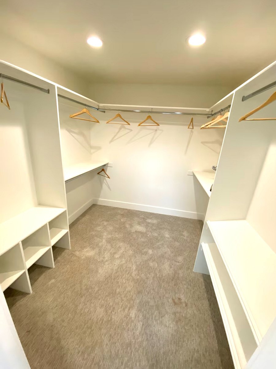 Large walk-in closet in primary bedroom