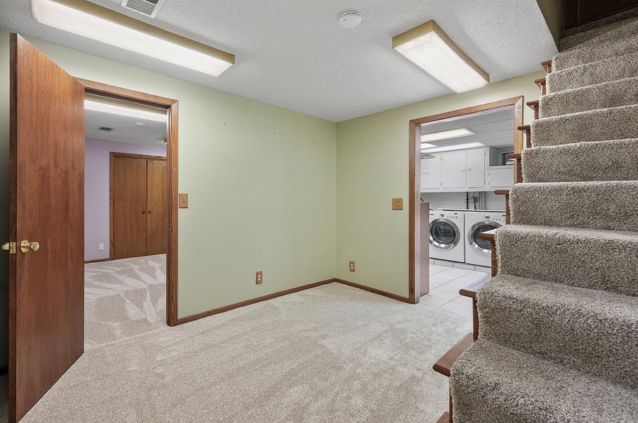 Lower level hallway/hangout space.