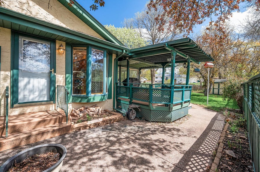 Side entrance to the home.
