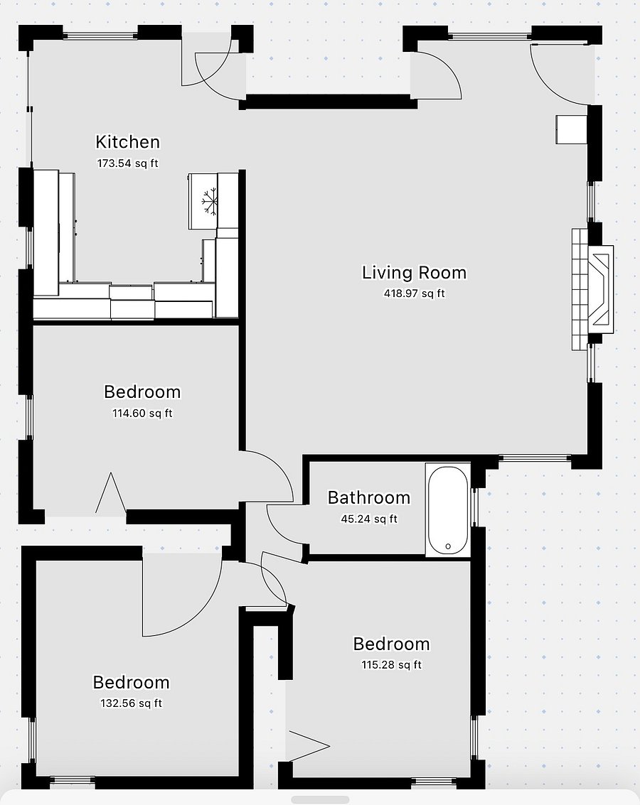 Main floor layout.