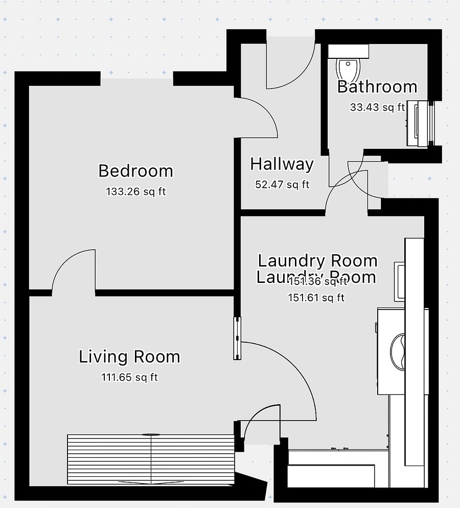 Lower level layout.