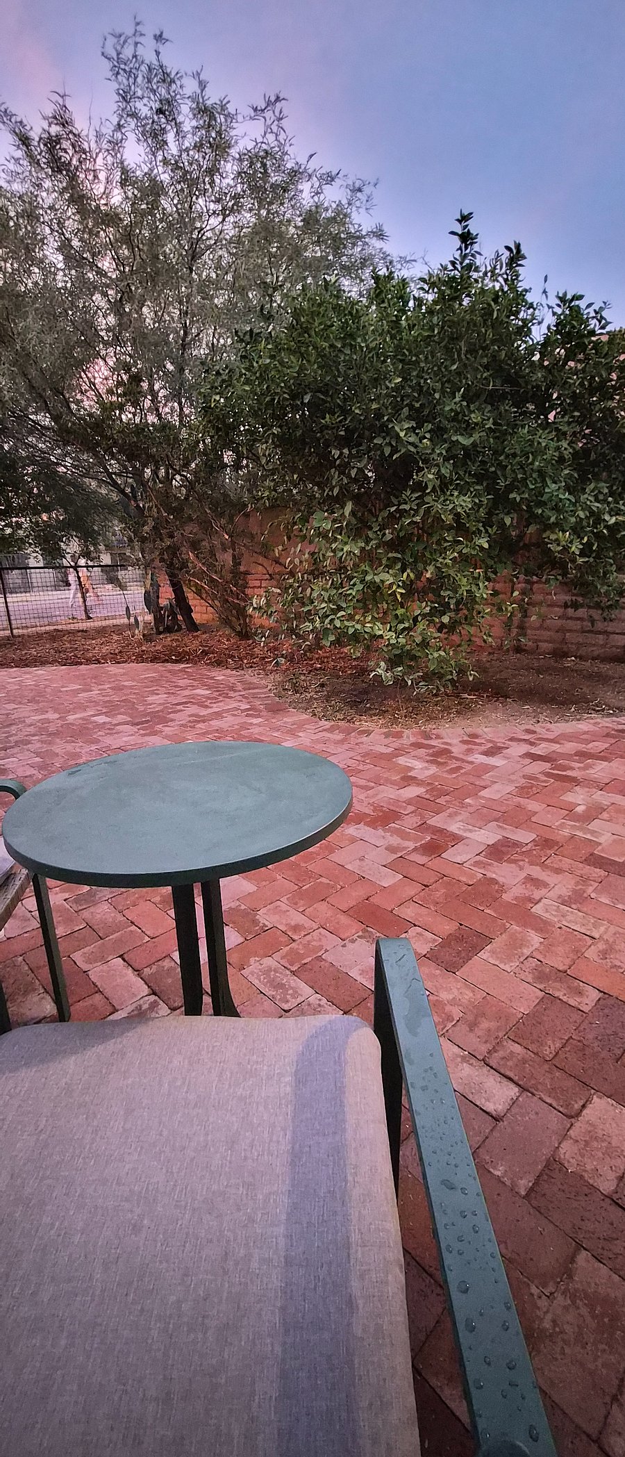 view of the patio from the nook