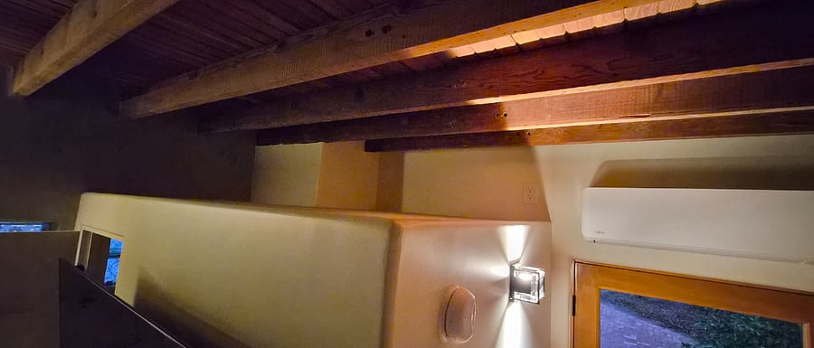 storage above the bathroom
