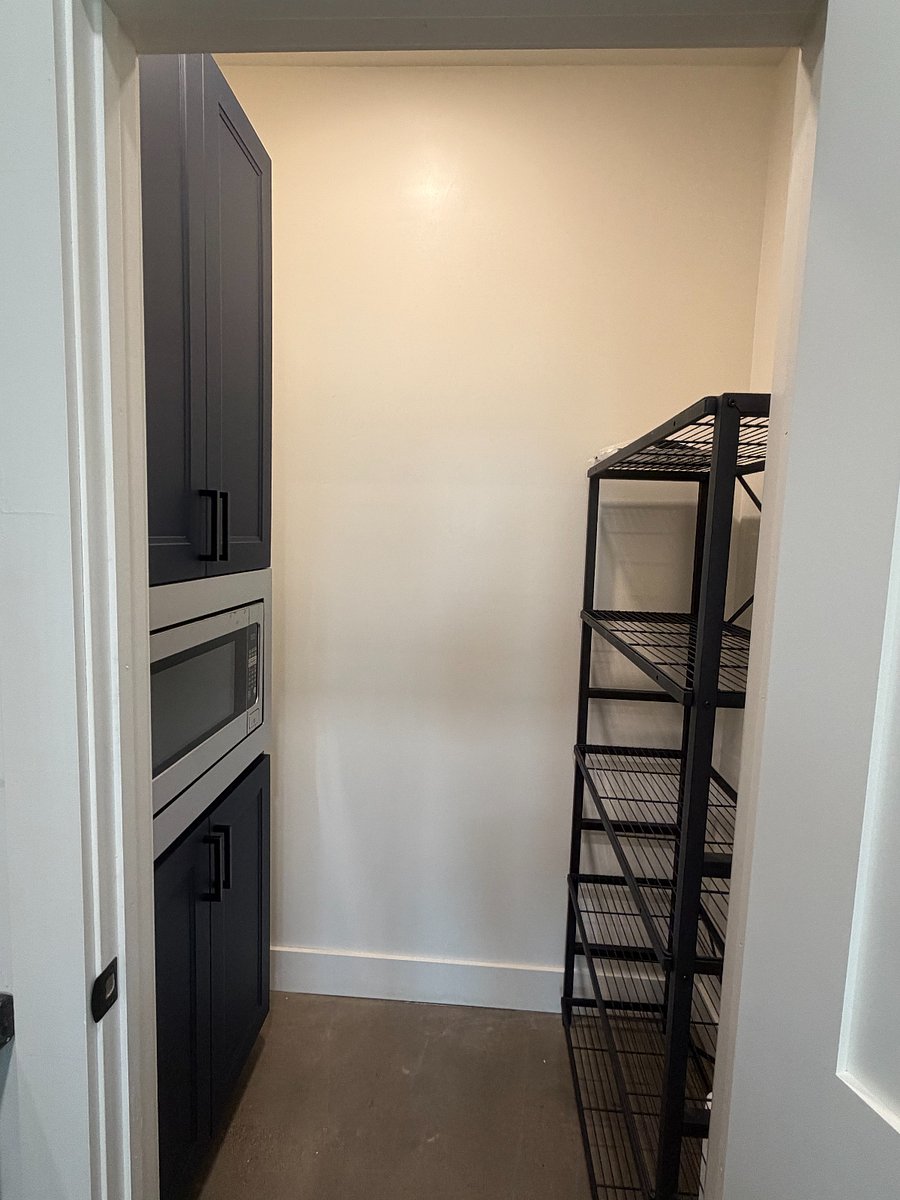 microwave and pantry