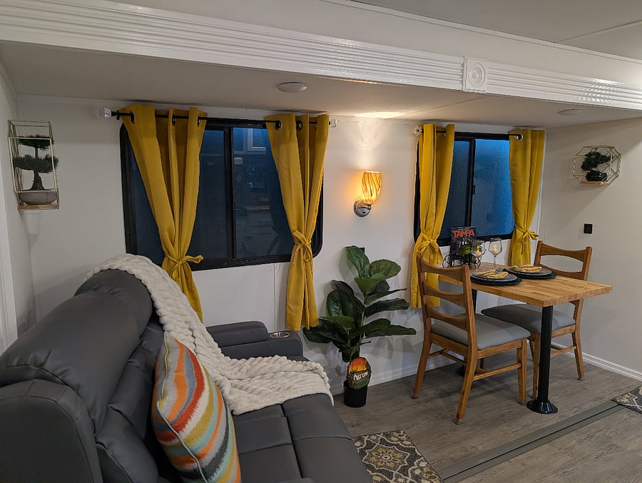 Make yourself comfortable and enjoy whatever you like; whether it's watching TV, jamming to music, working, or browsing the internet. Plus, there are plenty of USB ports on the walls too.