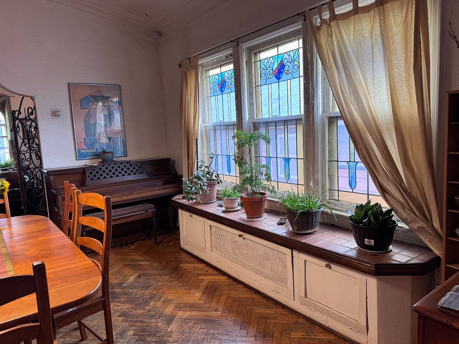 Windows in dining room