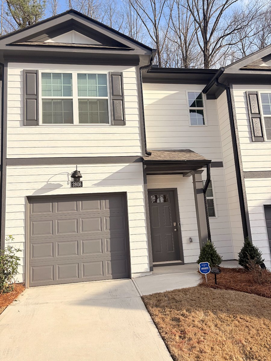 Front door and parking