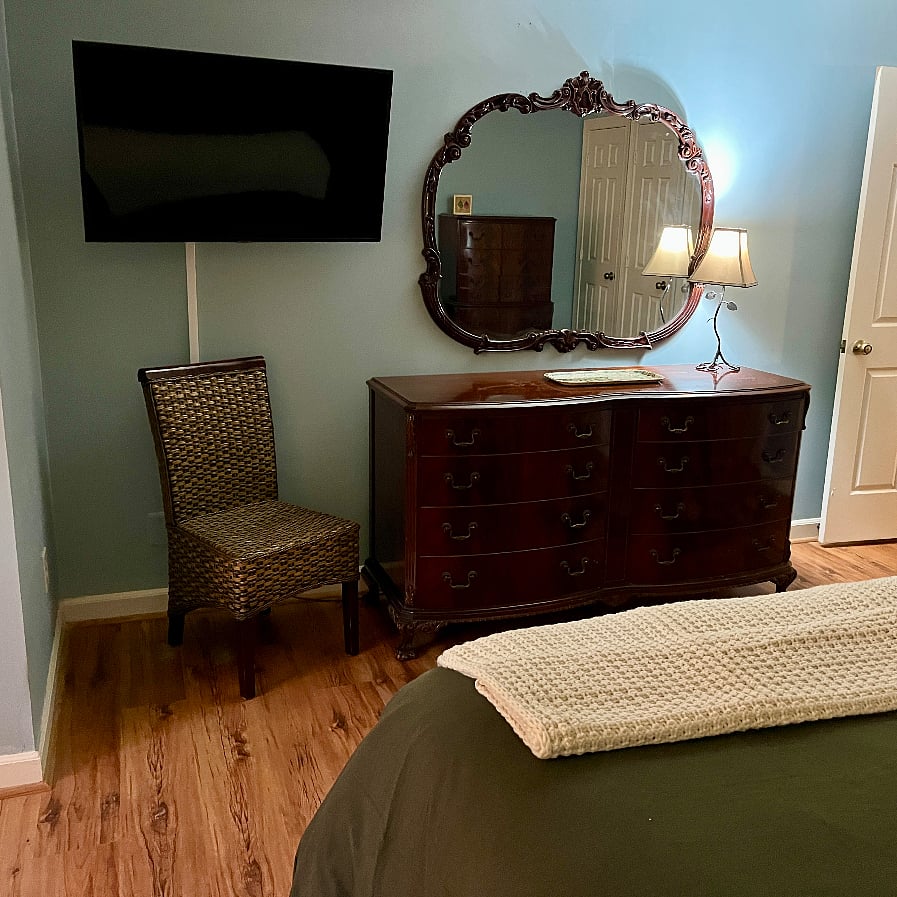 Flat screen TV upstairs bedroom