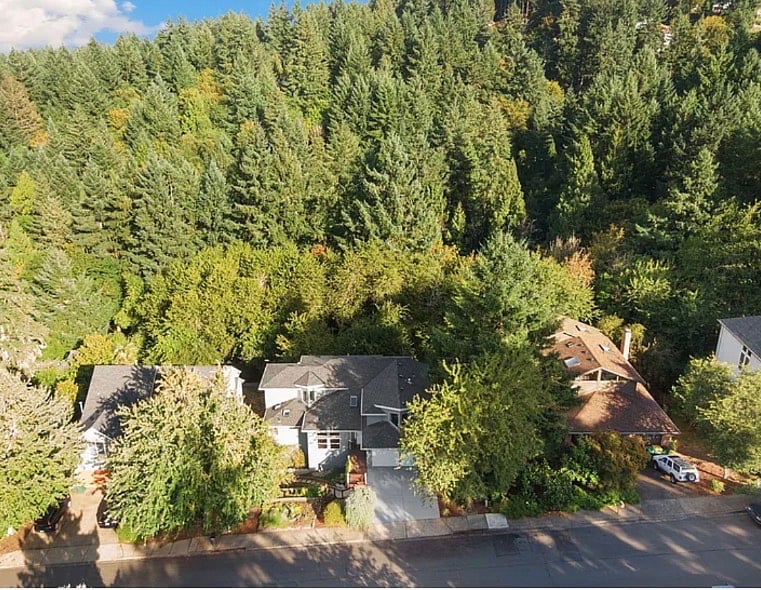 Aerial View of House