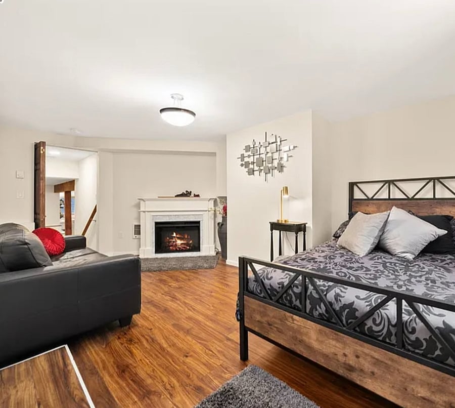 Primary Bedroom with Electric Fireplace