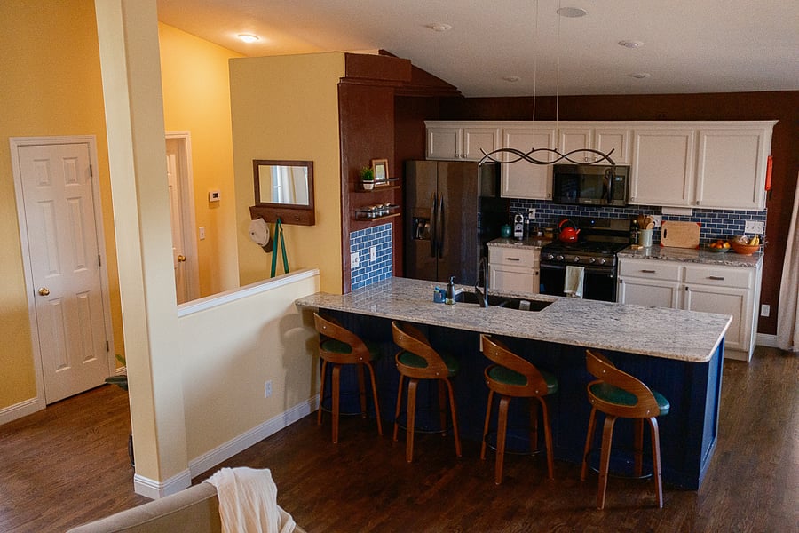 Comfortable barstools and lots of seating