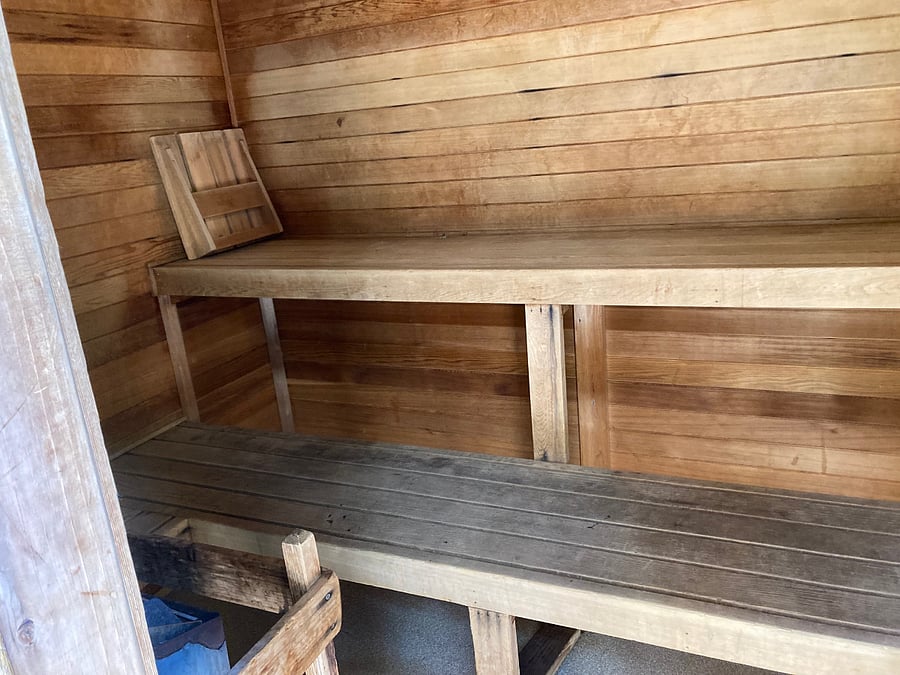 Sauna in next building