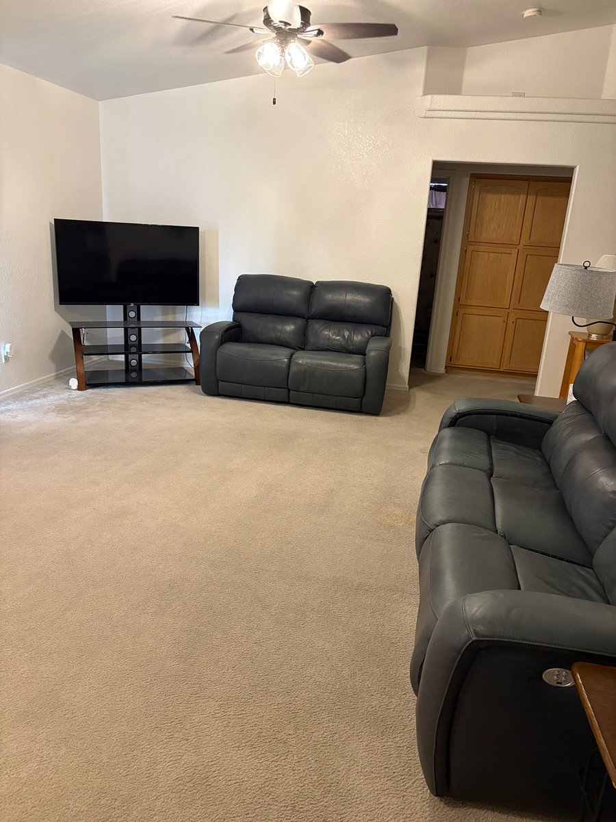 Living room with smart tv.