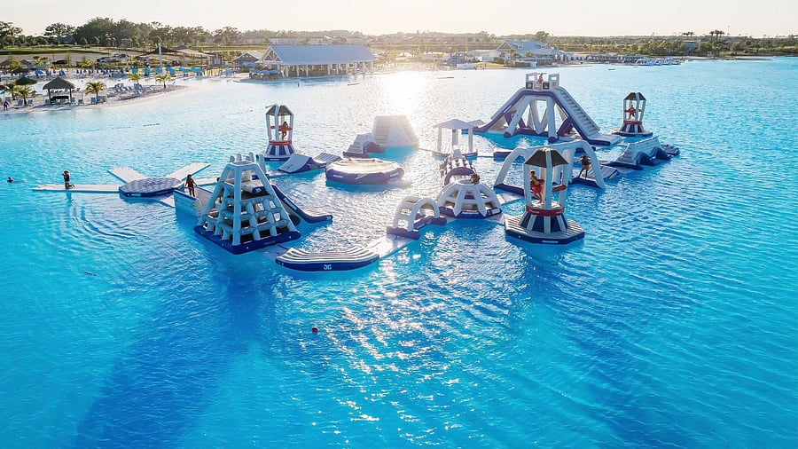 Mirada Lagoon water obstacle course