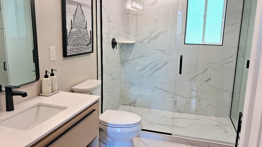 newly remodeled bathroom