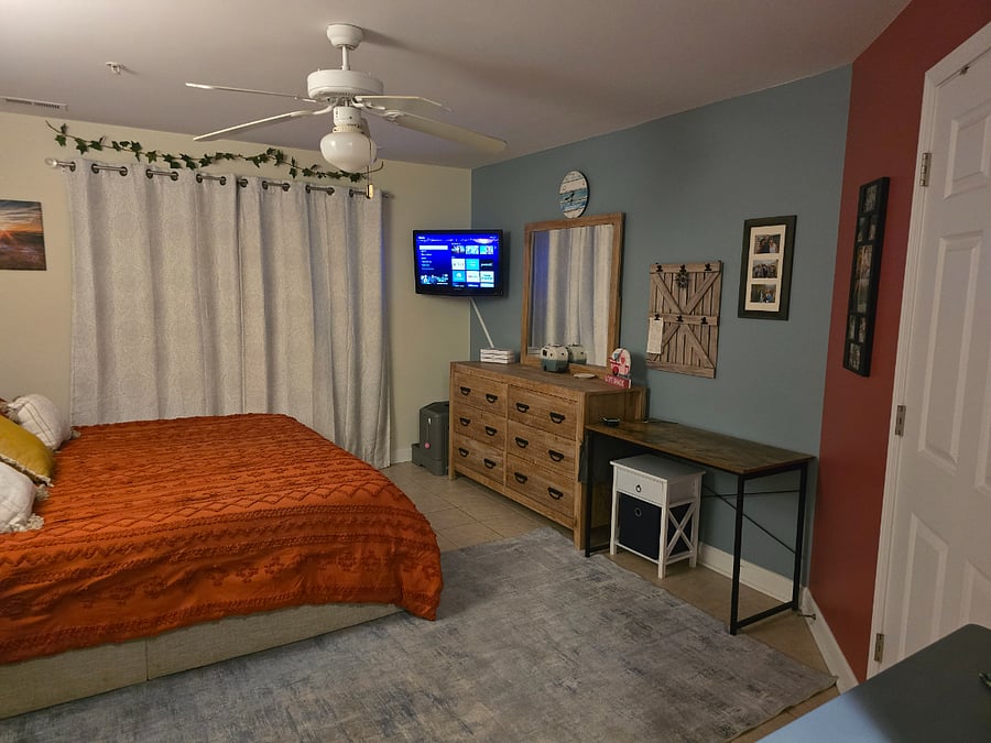 Black out curtains, roku Smart TV