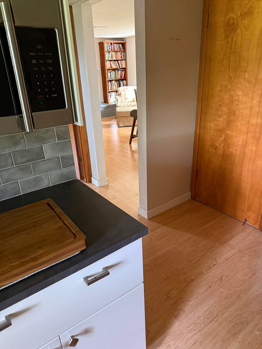 View from kitchen to living room.