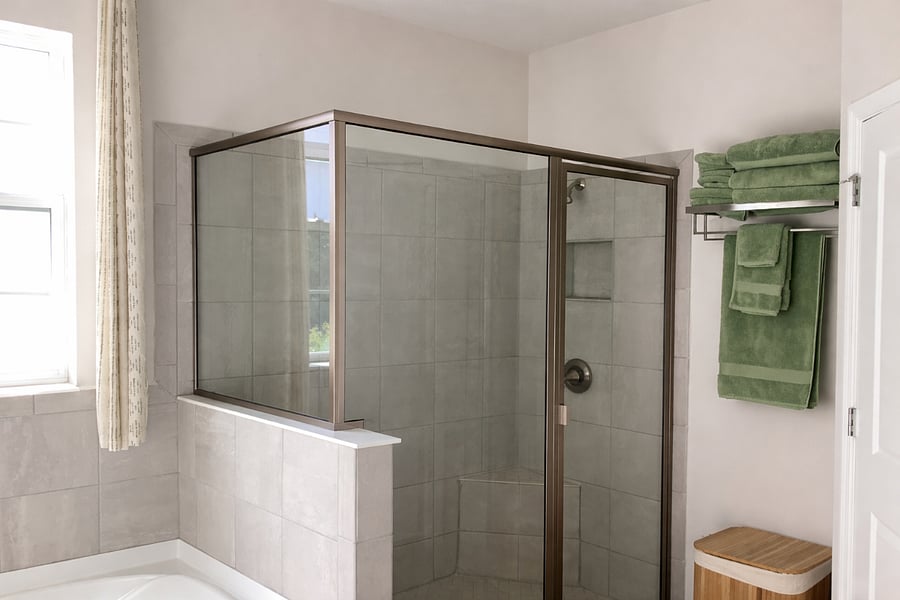 Large Shower in the Main Bathroom