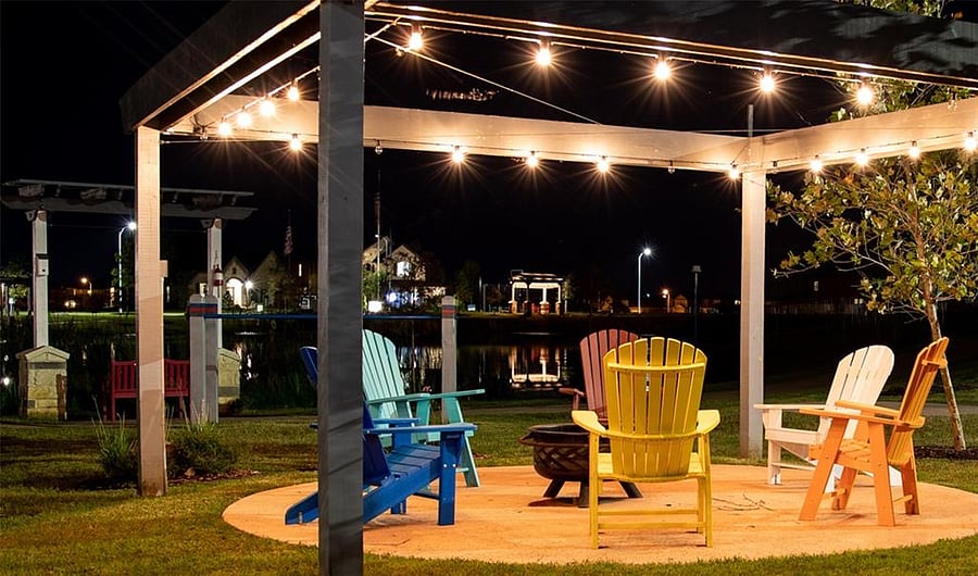 End your day at the fire pit, where Adirondack chairs and a peaceful setting create the perfect spot to relax under the stars.