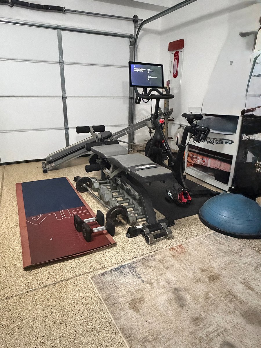 Workout equipment including Peleton
