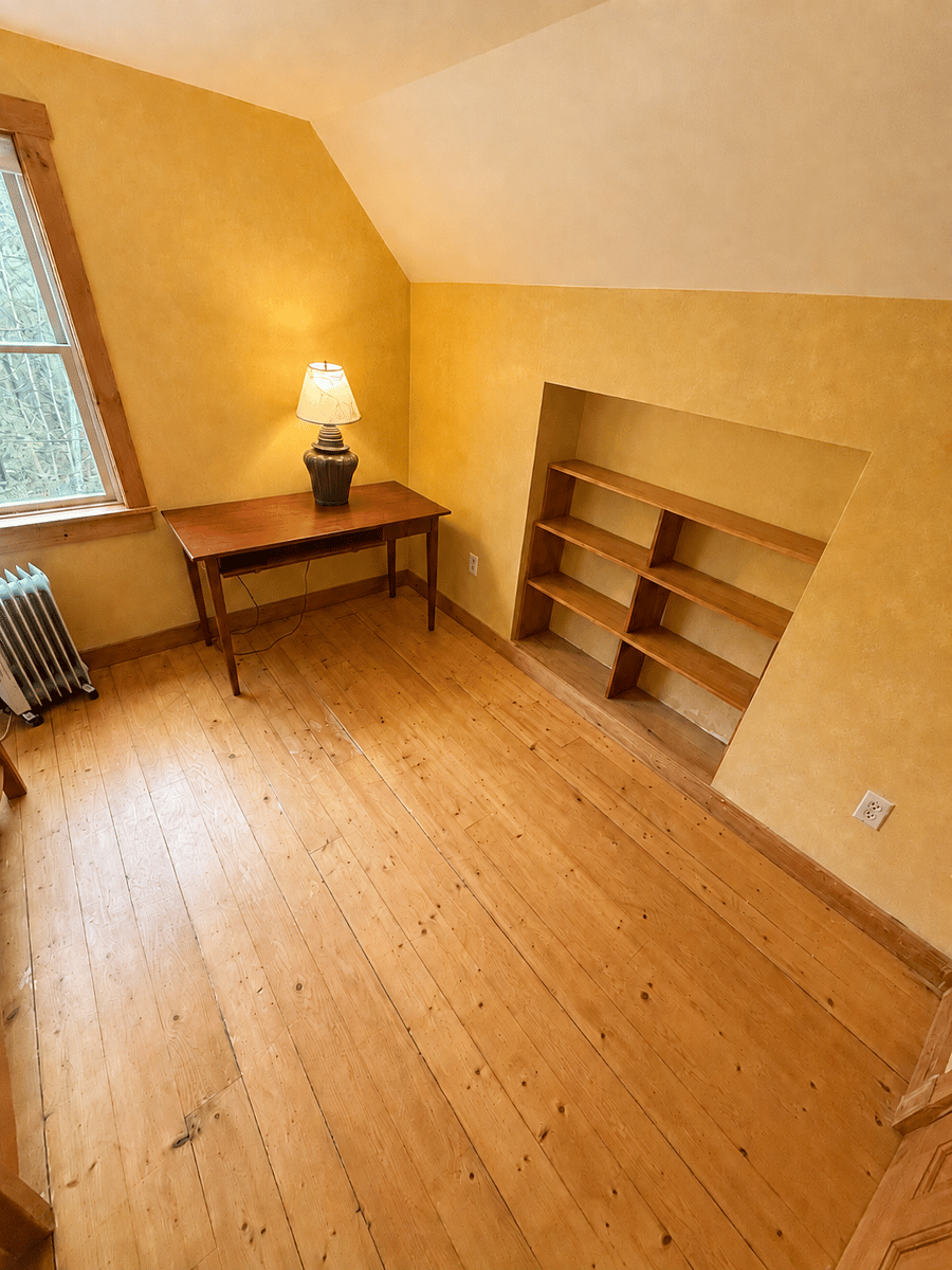 Desk and built-in shelving in upstairs Bedroom #3