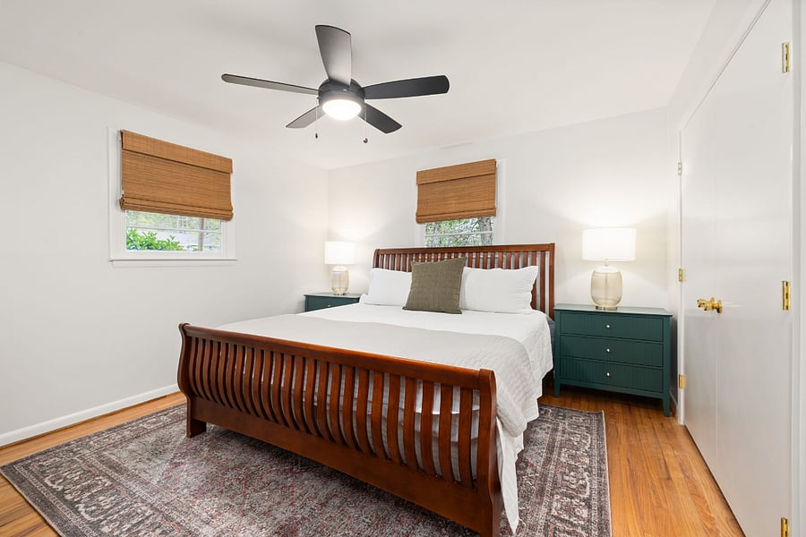 Primary bedroom with a king bed