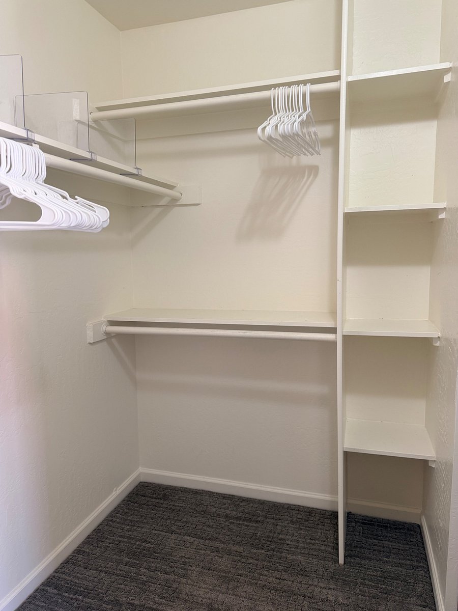 Master closet plenty of storage